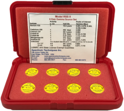 RSS8 source kit, 8 radioactive sources, ideal for gamma spectroscopy