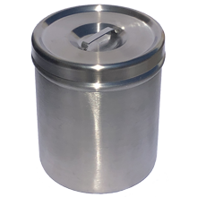 stainless steel lead-lined container for radioactive storage