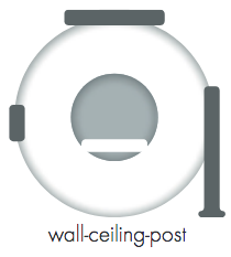 wall-ceiling-post configuration for Dorado-1 laser system