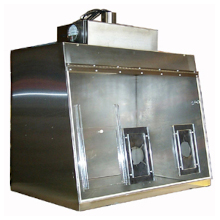 stainless steel radio-iodine fume hoods, portable and vented, with filters