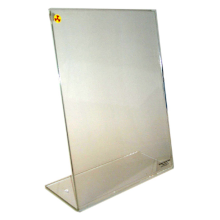 3/8 inch thick polished acrylic beta shield is ideal for P-32 and other beta emitters