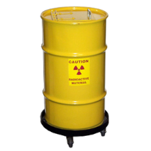 lead lined steel decay drum for radioactive waste disposal in nuclear medicine 
