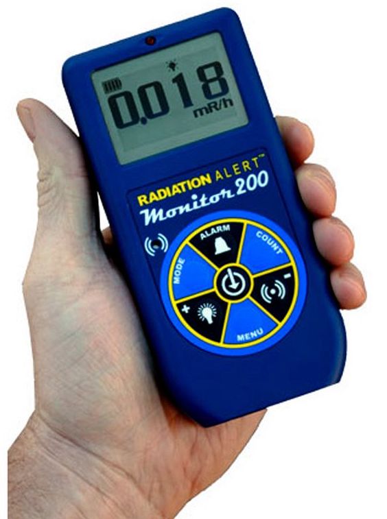 Monitor 200 radiation survey meter with internal end window G-M detector, by SE International